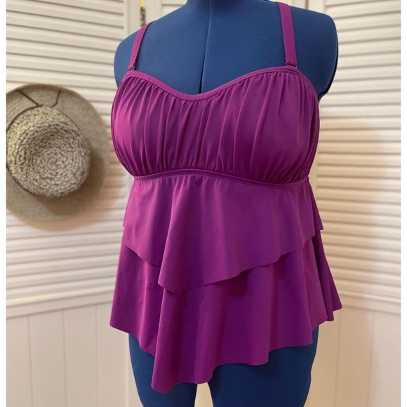 torrid Swim Torrid Purple Tankini Bathing Suit Top Size 2 Poshmark